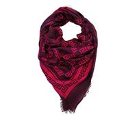 Versace Foulard Stola Pashmina Scialle Misto Cashmere Viola Donna