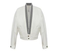 Versace - Giacca con distintivo motivo greco - - Jackets - Donna - Bianco - XS