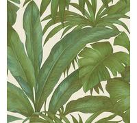 Versace Giungla Palma Foglie Carta da Parati - Verde/Crema - 96240-5 Nuovo