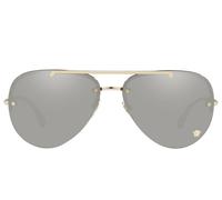Versace Glam Medusa Ve 2231 Occhiali Da Sole Donna Oro Pilot Grigio 60mm