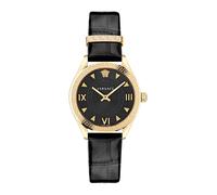 Versace - Hellenyium Orologio da Donna in Pelle Nera - - Accessories - Donna - Giallo - ONE SIZE