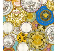 Versace III Les Etoiles De La Mer Piatto Wallapaper - Multi Argento Bianco