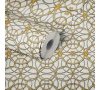 Versace IV La Scala Del Palazzo Metallico Parati 37049-2 Crema/Oro Geometrico