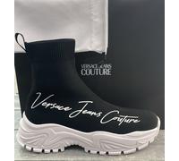 VERSACE JEANS CONTURE scarpa donna woman in tela nero size 38 VJC1