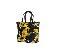 VERSACE JEANS COUTURE Borsa tote con motivo Chain Couture Oro, similpelle, stampa firmata Barocco, finiture color oro, toppa interna con logo, scomparto principale, chiusura con gancio, manici superio