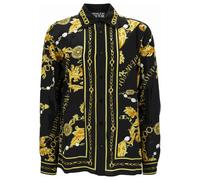 Versace Jeans Couture - Camicia a Maniche Lunghe con Motivo Barocco Nero - - Shirts - Uomo - Multicolore - S