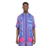 VERSACE JEANS COUTURE Camicia da Uomo Multicolor Stampa Astratta Motivo Barocco e Logo 52
