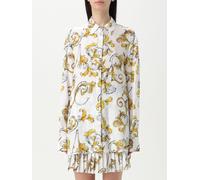 VERSACE JEANS COUTURE Camicia in viscosa con stampa Baroque 42 Bianco