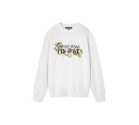 VERSACE JEANS COUTURE Felpa Bianca Logo Graphic Baroque, Bianco, L