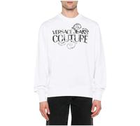 VERSACE JEANS COUTURE Felpa Logo Watercolour Baroque Colore Bianco, bianco, L