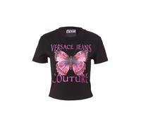 Versace Jeans Couture Maglietta blu / lilla / nero / bianco Donna Versace Jeans Couture L blu / lilla / nero / bianco