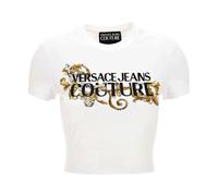 Versace Jeans Couture - Magliette e Polo Collo a V Bianchi - - Tops - Donna - Bianco - S