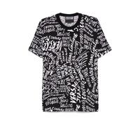 Versace Jeans Couture - Magliette Nera con Stampa Logo e Girocollo - - Tops - Uomo - Nero - M