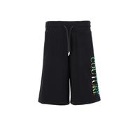 VERSACE JEANS COUTURE Pantaloncini Short Uomo 74GADG06 Nero Mirror (IT, Testo, S, Regular, Regular, Nero-Mirror)
