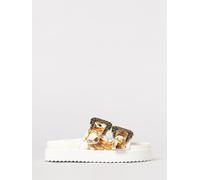 VERSACE JEANS COUTURE Sandalo in vernice stampa Baroque 35 Bianco