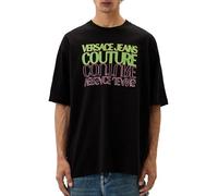 VERSACE JEANS COUTURE T-Shirt Uomo Nero 76GAHC01-CJ01C 899 M