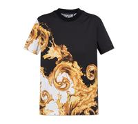Versace Jeans Couture, ,Tops ,Donna ,Nero ,S Barocco Print T-Shirt