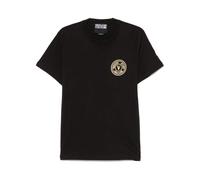 Versace Jeans Couture, ,Tops ,Uomo ,Nero ,2XL Magliette Nera con Girocollo e Maniche Corte