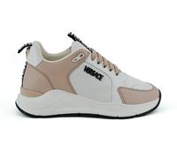 Versace Light Pink and White Calf Leather Sneakers - EU36/US6