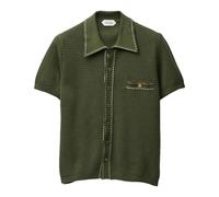 Versace - Magliette in maglia di cotone - - Tops - Uomo - Verde - M