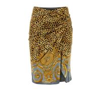 Versace - Medusa Baroque Print Ruched Skirt - - Skirts - Donna - Multicolore - S