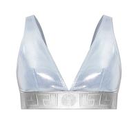 Versace - Metallic Triangle Bikini Top - - Swimwear - Donna - Grigio - L