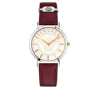 Versace Orologio Analogico al Quarzo Donna con Cinturino in Pelle VEK400221