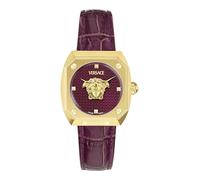 Versace Orologio Analogico al Quarzo Svizzero da Donna con Cinturino in Pelle VE0R00125