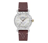 Versace Orologio Analogico al Quarzo Svizzero Donna con Cinturino in Pelle VE6D00123