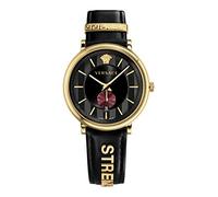 Versace Orologio Analogico al Quarzo Unisex-Adulto con Cinturino in Pelle VBQ050017