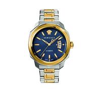 Versace Orologio analogico automatico da uomo con cinturino in acciaio inossidabile VAG030016, Blu, Bracciale