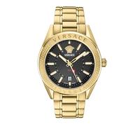 Versace Orologio analogico da uomo, quadrante nero, VEAFA0724