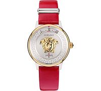 Versace Orologio Analogueico al Quarzo Svizzero Donna con Cinturino in Pelle VEZ200121