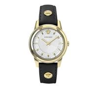 Versace Orologio da polso analogico Mid 34343, nero/bianco, striscia