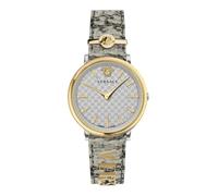 Versace Orologio da polso da donna al quarzo fashion cinturino in leather grey cassa in stainless steel display analogico grey - VE8104422