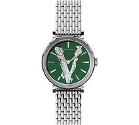 Versace - Orologio Da Polso Da Donna Al Quarzo Moda Bracciale E Cassa In Acciaio Inox Di Colore Grigio Quadrante Analogico Verde - VERI00520