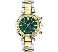 Versace Orologio da polso da donna al quarzo moda bracciale e cassa in acciaio inox di colore oro display analogico verde - VE2M00521
