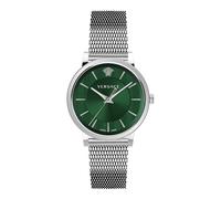 Versace Orologio V-Circle VE5A00620 Uomo 42mm Acciaio Grigio Quadrante Analogico Verde 5ATM