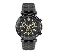 Versace Orologio da polso da uomo al quarzo moda bracciale e cassa in acciaio inox di colore nero display analogico nero - VEJB00722