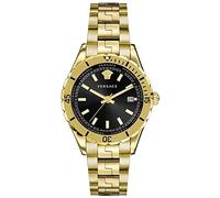 Versace Orologio da polso da uomo al quarzo moda bracciale e cassa in acciaio inox di colore oro display analogico nero - VE3A00820