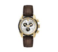 Versace Orologio da polso da uomo al quarzo moda cinturino in pelle marrone cassa in acciaio inox display analogico grigio - VE2I00221