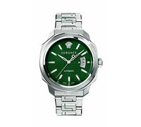 Versace Orologio da Uomo VEAG00122 – Automatico e a Carica Manuale, Acciaio Grigio, Quadrante Verde