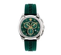 Versace Orologio da polso da uomo, cronografo Chrono GEO, verde, argento, 43 mm, VE7CA0223, verde, cinghia