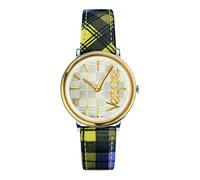 Versace - Orologio Unisex Al Quarzo Moda Cinturino In Pelle Blu Cassa In Acciaio Inox Quadrante Analogico Grigio - VE8100118