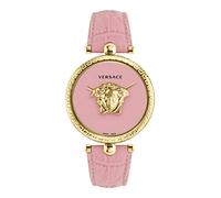 Versace Palazzo Empire Collection Orologio da donna di lusso con cinturino rosa e quadrante con cassa dorata, Oro, OS, Versace | Palazzo Impero