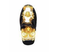 Versace Pantofole Medusa Renaissance Print Slippers, taglia: S, colore: Nero/Bianco, nero bianco, Small