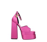 Versace Pink Satin Platform Sandals - EU38.5/US8.5