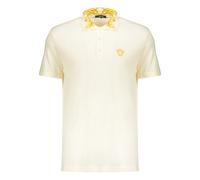 Versace - Polo Elegante con Colletto a Contrasto - - Tops - Uomo - Beige - L