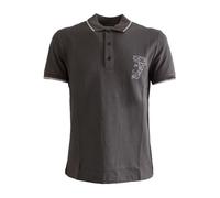 Versace - Polo Grigia a Maniche Corte in Cotone - - Tops - Uomo - Grigio - S