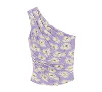 Versace - Poppies Gathered One-Shoulder Top - - Tops - Donna - Viola - M